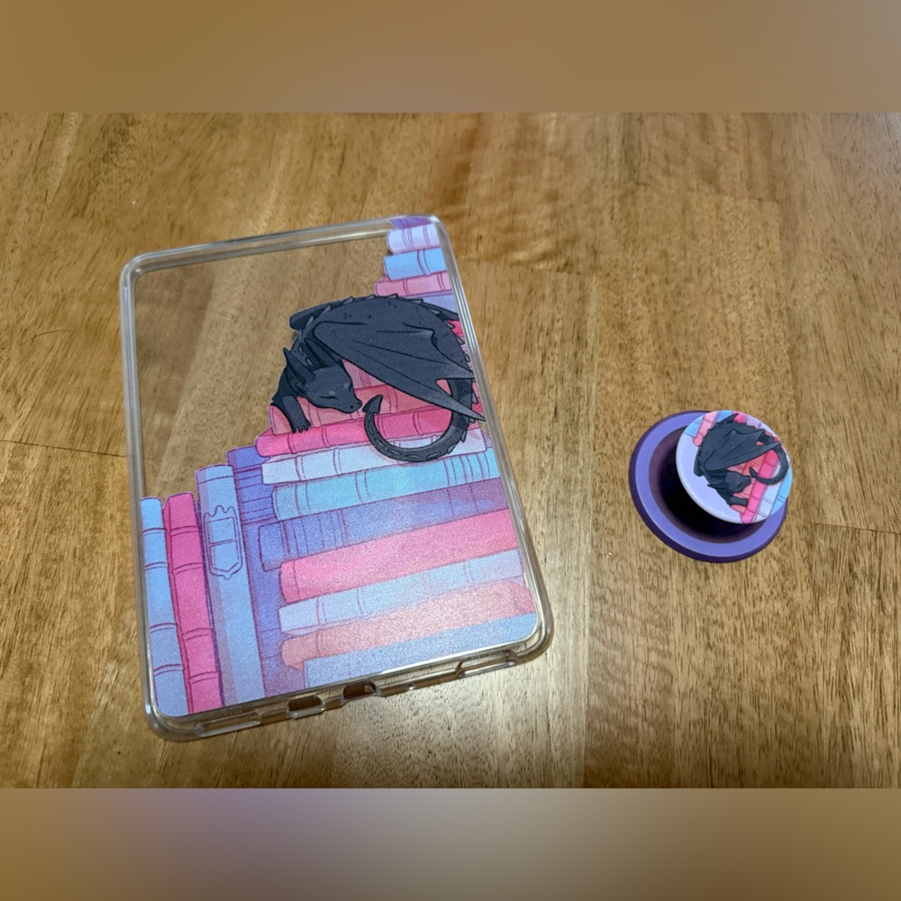 PopSocket Curled Up With A Good Book Kindle MagSafe Case & Matching Popsocket